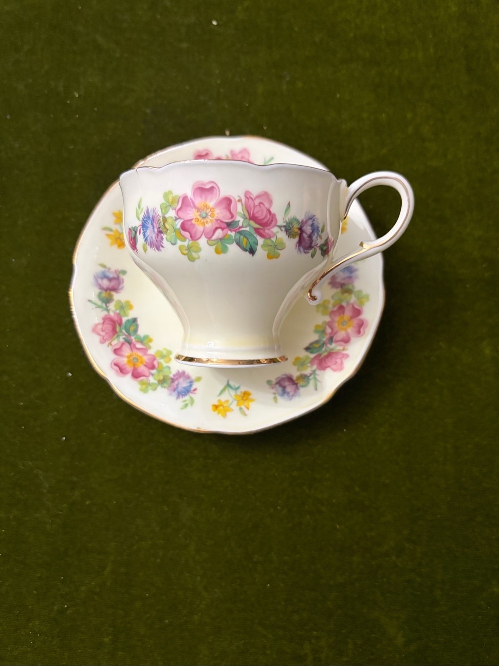 Vintage 1939 Paragon White Porcelain Tea Cup & Saucer